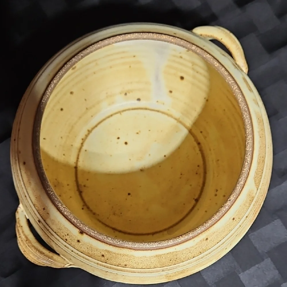 Signed Brooke Studio Art Pottery Stoneware Lidded Casserole Dish Tureen